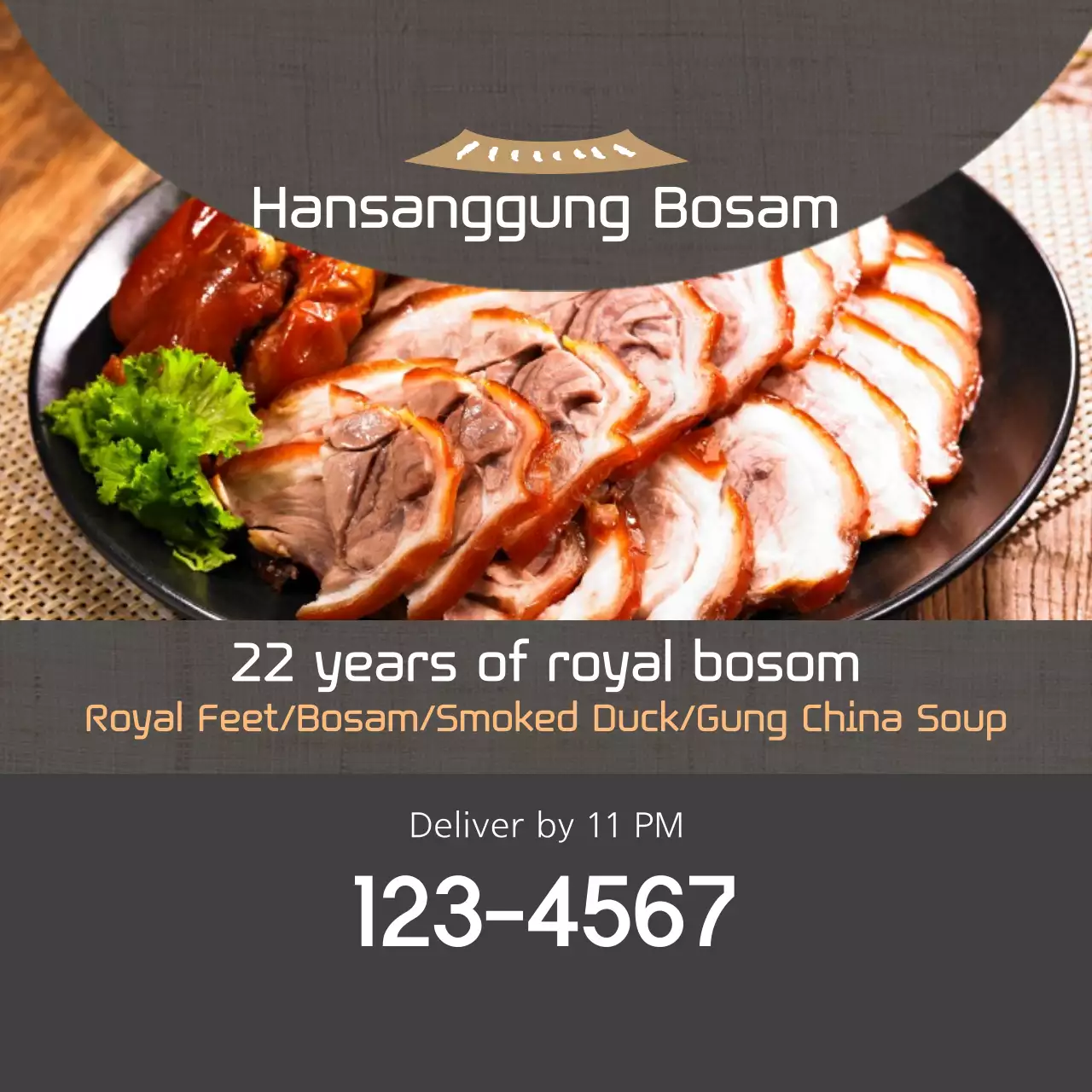 Grey Traditional Cuisine Promotion Banner
