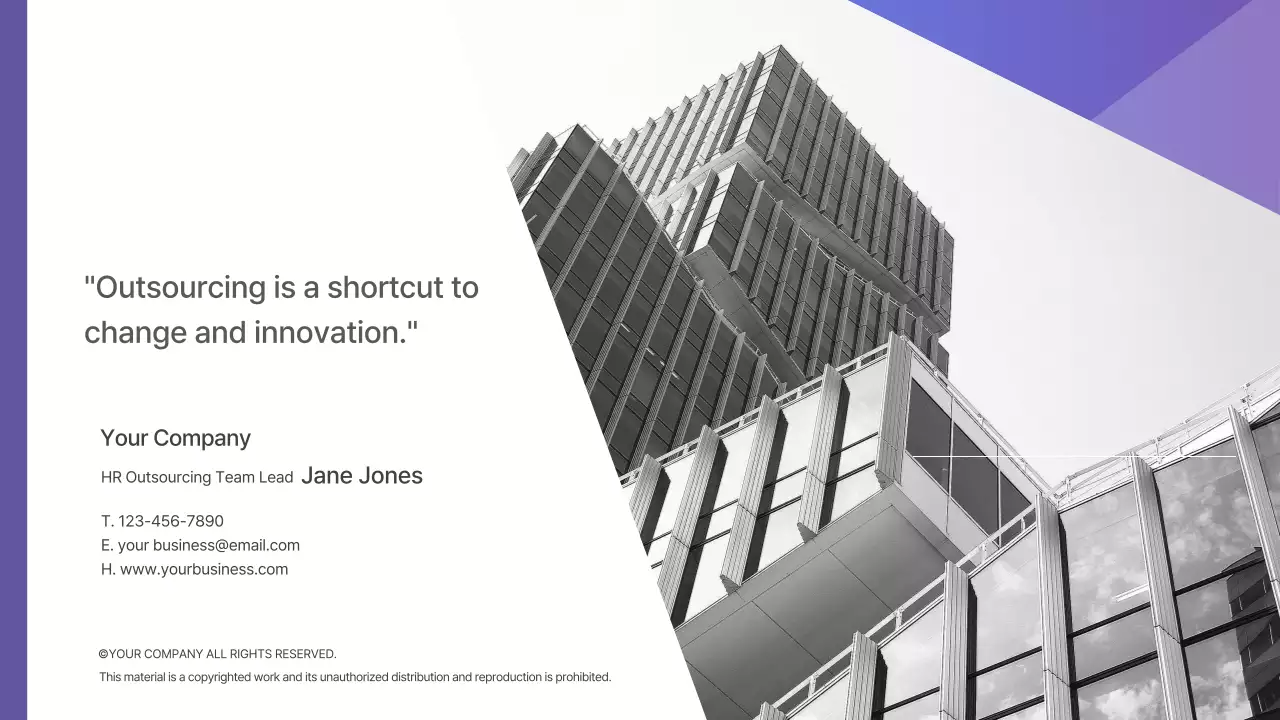 Purple Modern Talent Proposal Presentation