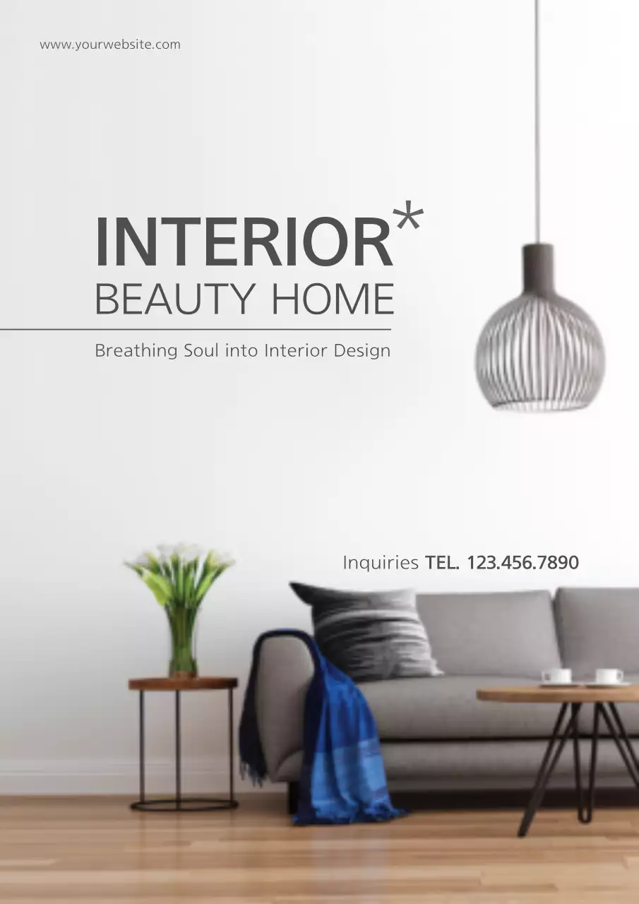 Grey Modern Interior Promotion Poster