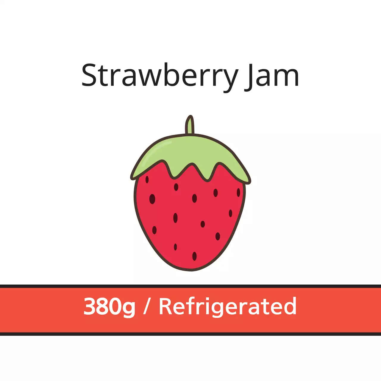 Biểu ngữ nhãn thực phẩm đơn giản màu đỏ