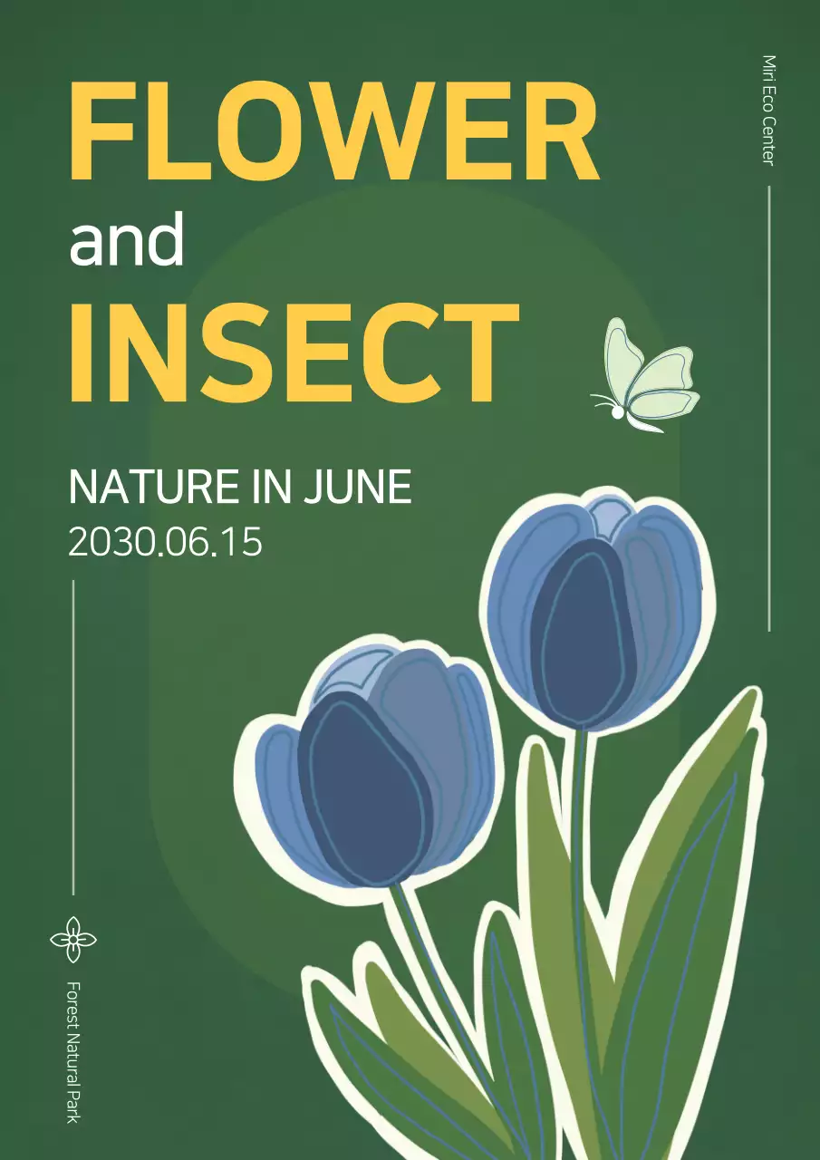 Green Botanical Nature Event Poster