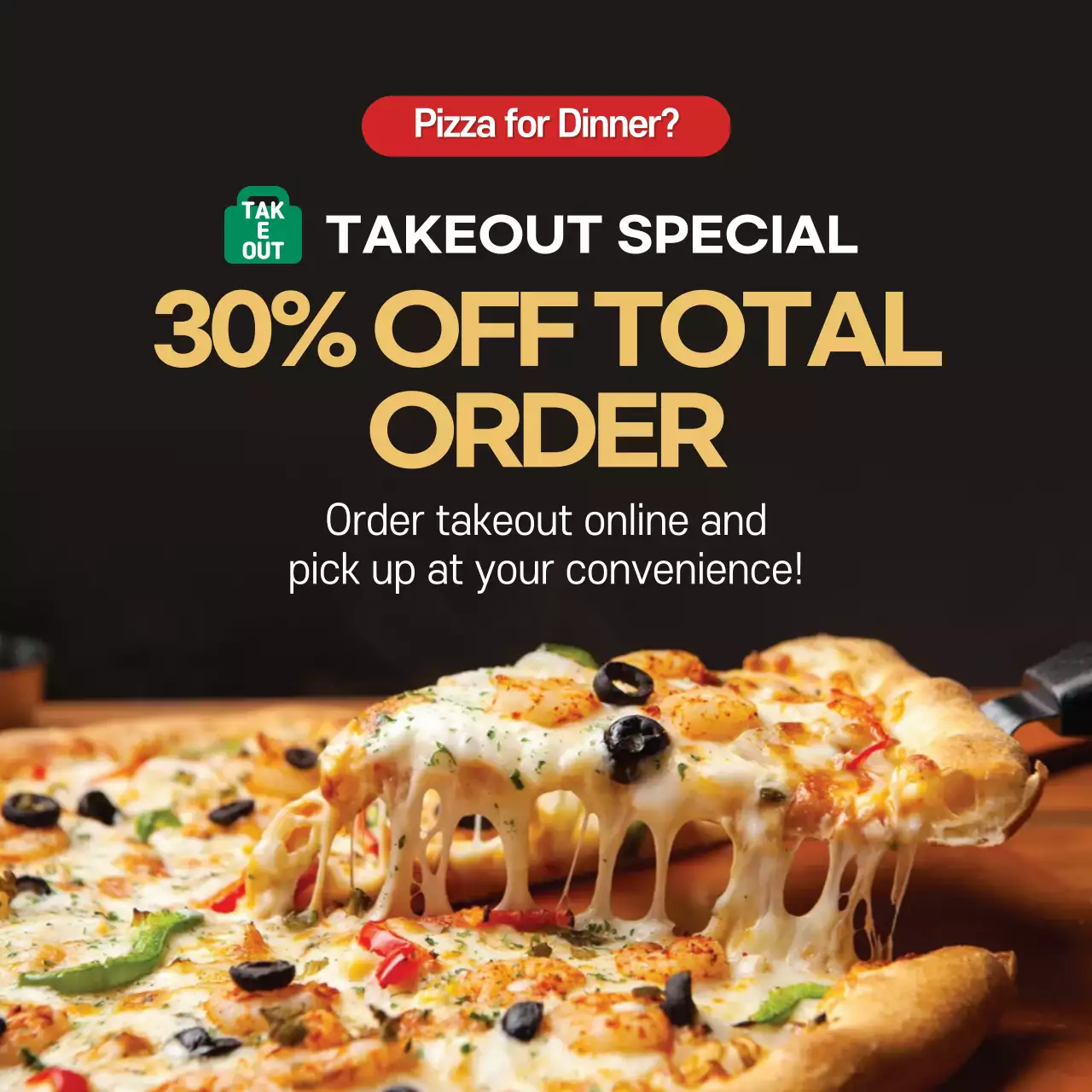 Discount offer on black pizza takeaway orders - Copy