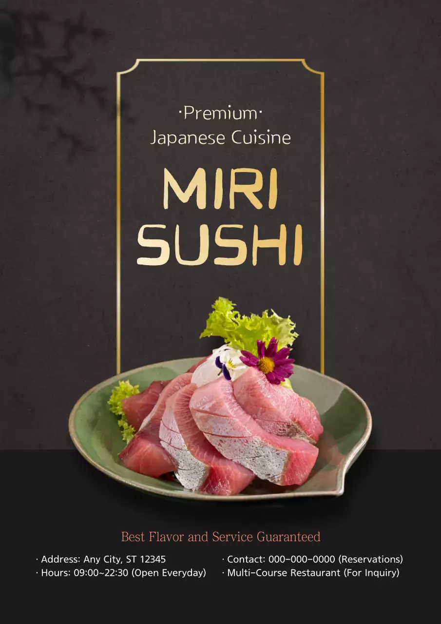 Black Elegant Cuisine Promotion Poster