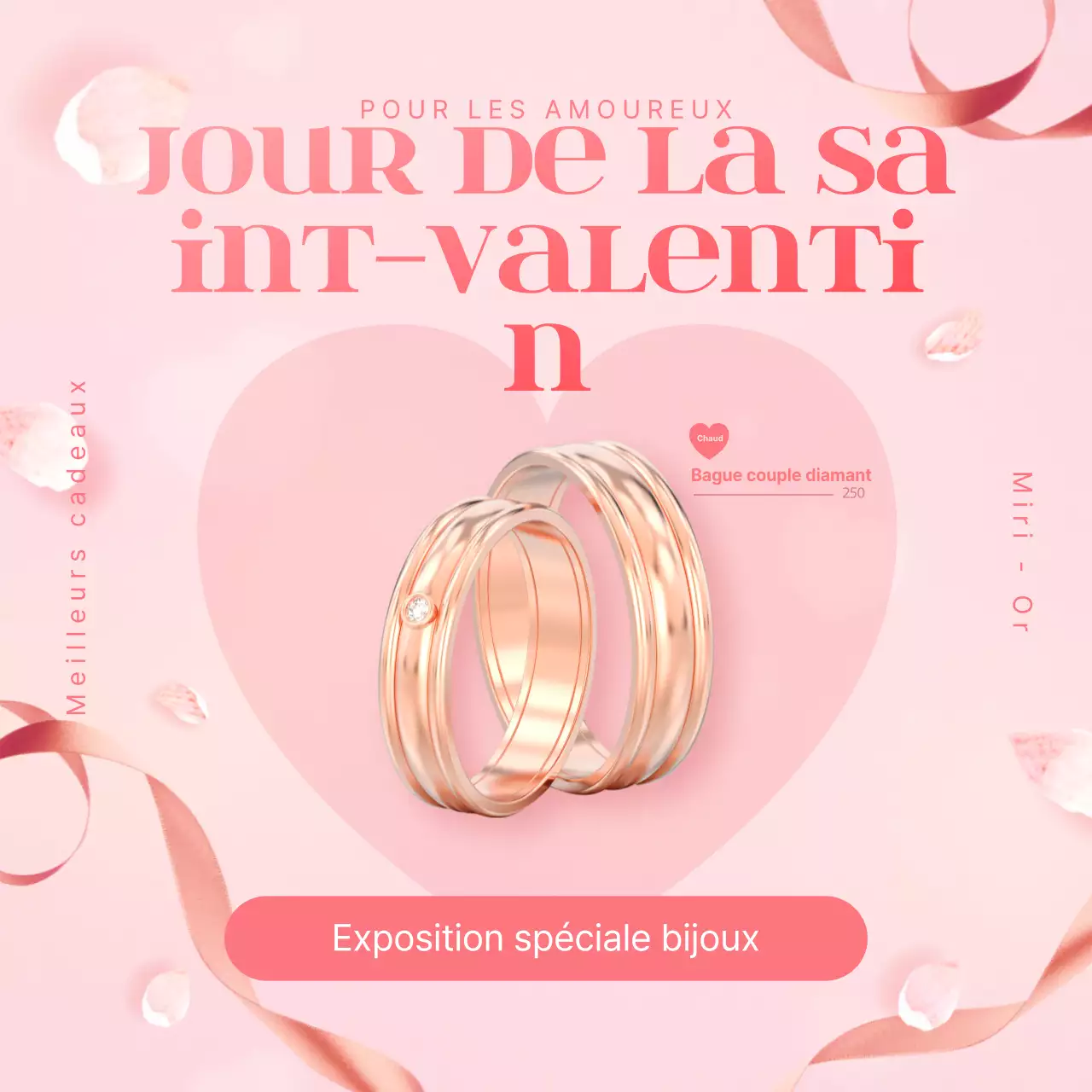Événement de joaillerie pour la Saint-Valentin rose
