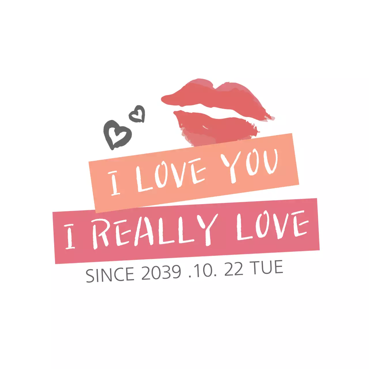 Coral Minimal Love Invitation Banner