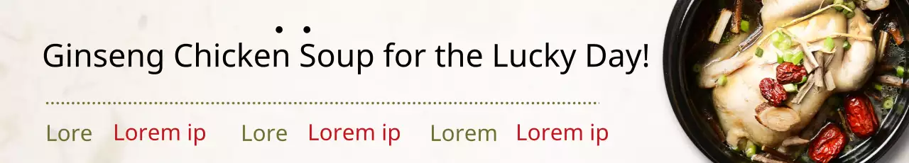 Banner promocional de sopa tradicional preta