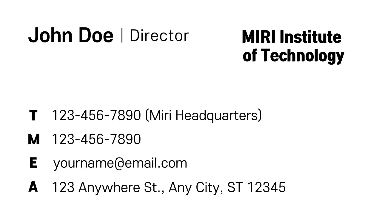 Yellow Professional Education Business Card