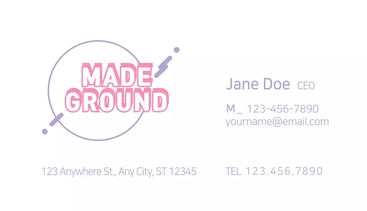 Pink Minimal Business Card