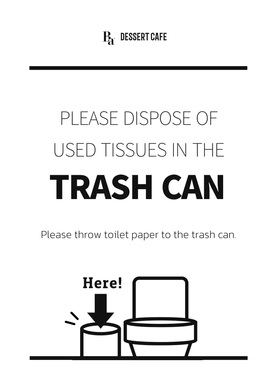 Black Simple Hygiene Notice Poster