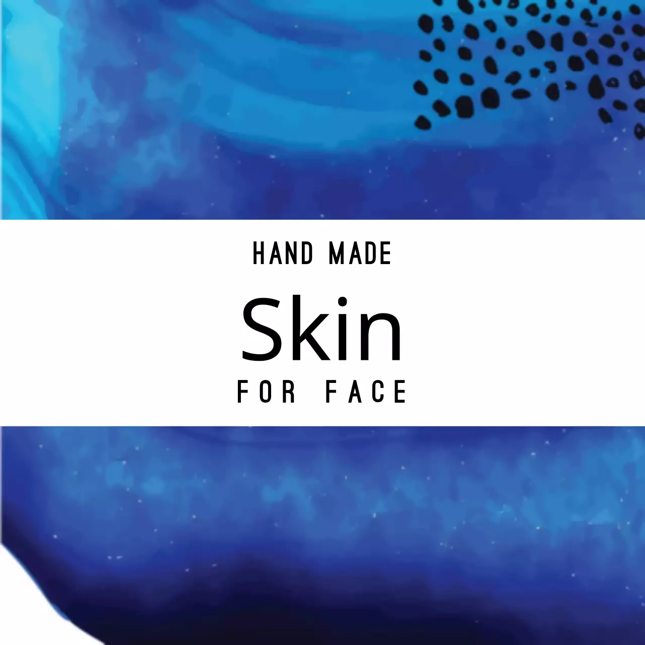 Blue Abstract Skincare Promotion Banner
