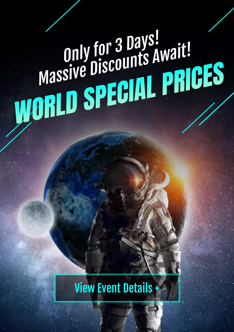 Black Modern Space Promotion Poster