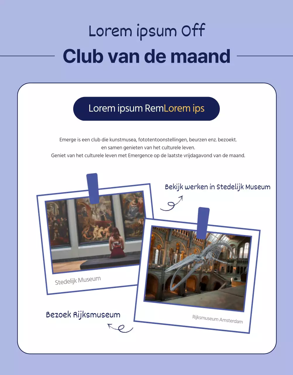 Illustratie van een paarse en gele werkomgeving