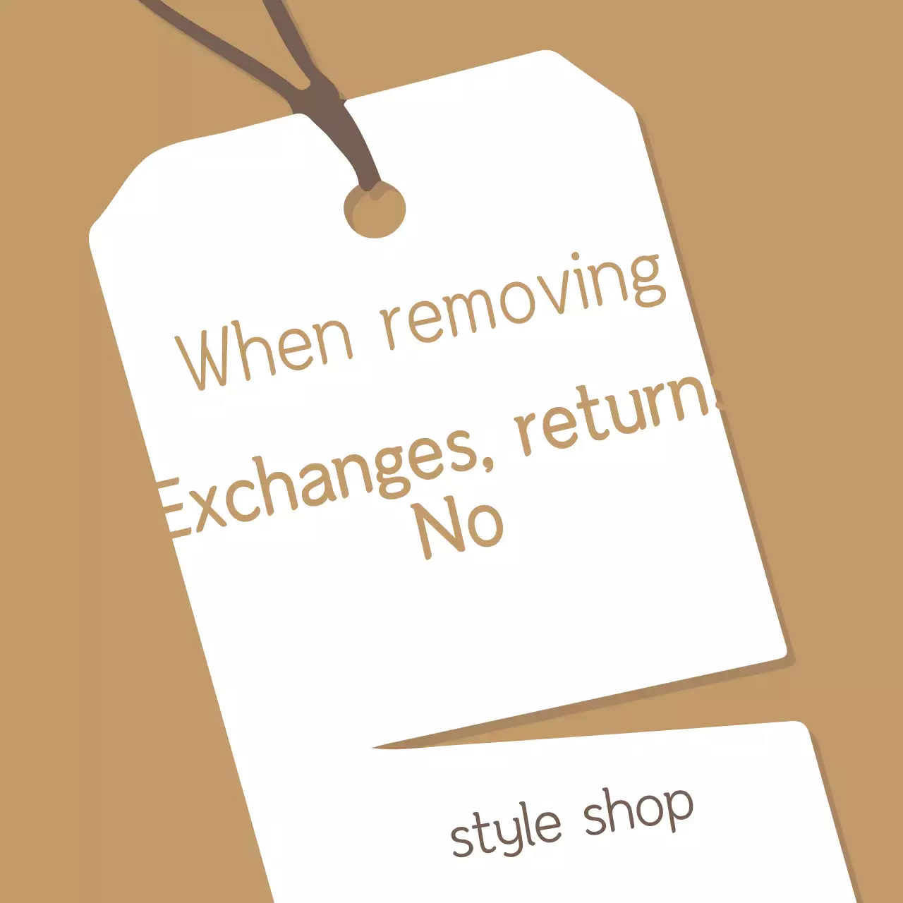 Beige Minimal Store Policy Notice Banner