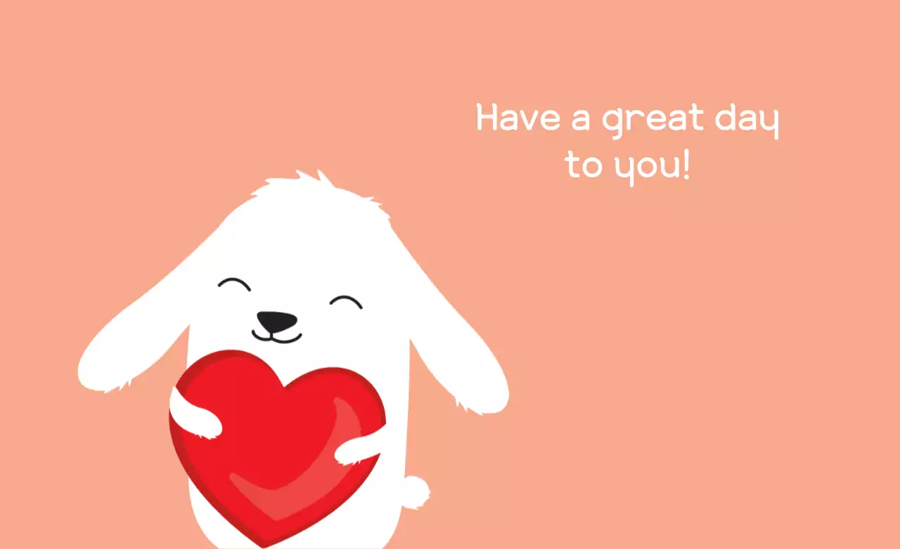 Peach Simple Greeting Card Banner