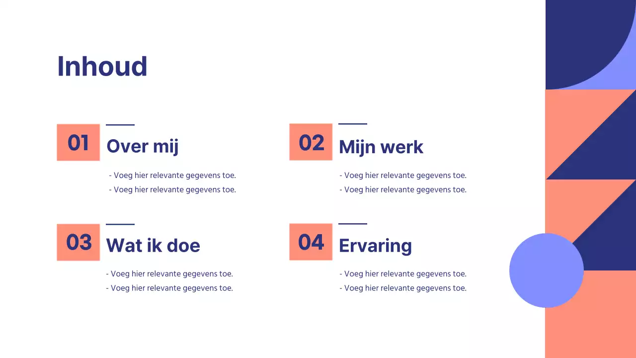 Blauw en oranje tinten geometrische vormen patroon ontwerp stijl presentatie geometrische minimale