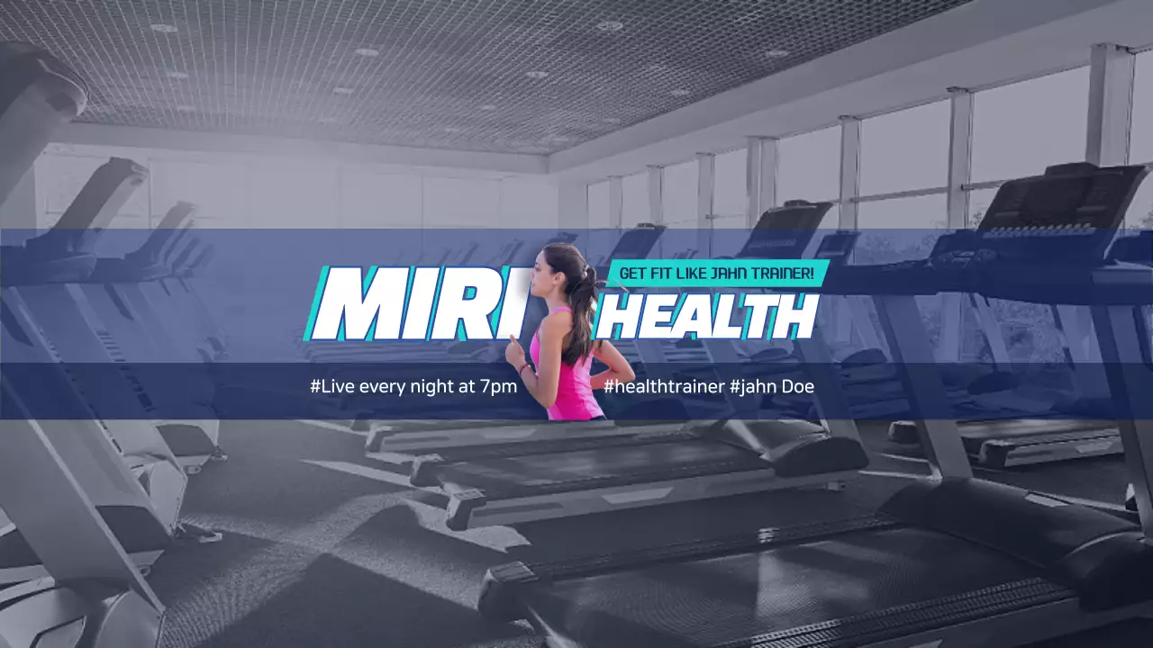 Blue Modern Fitness Promotion YouTube Thumbnail