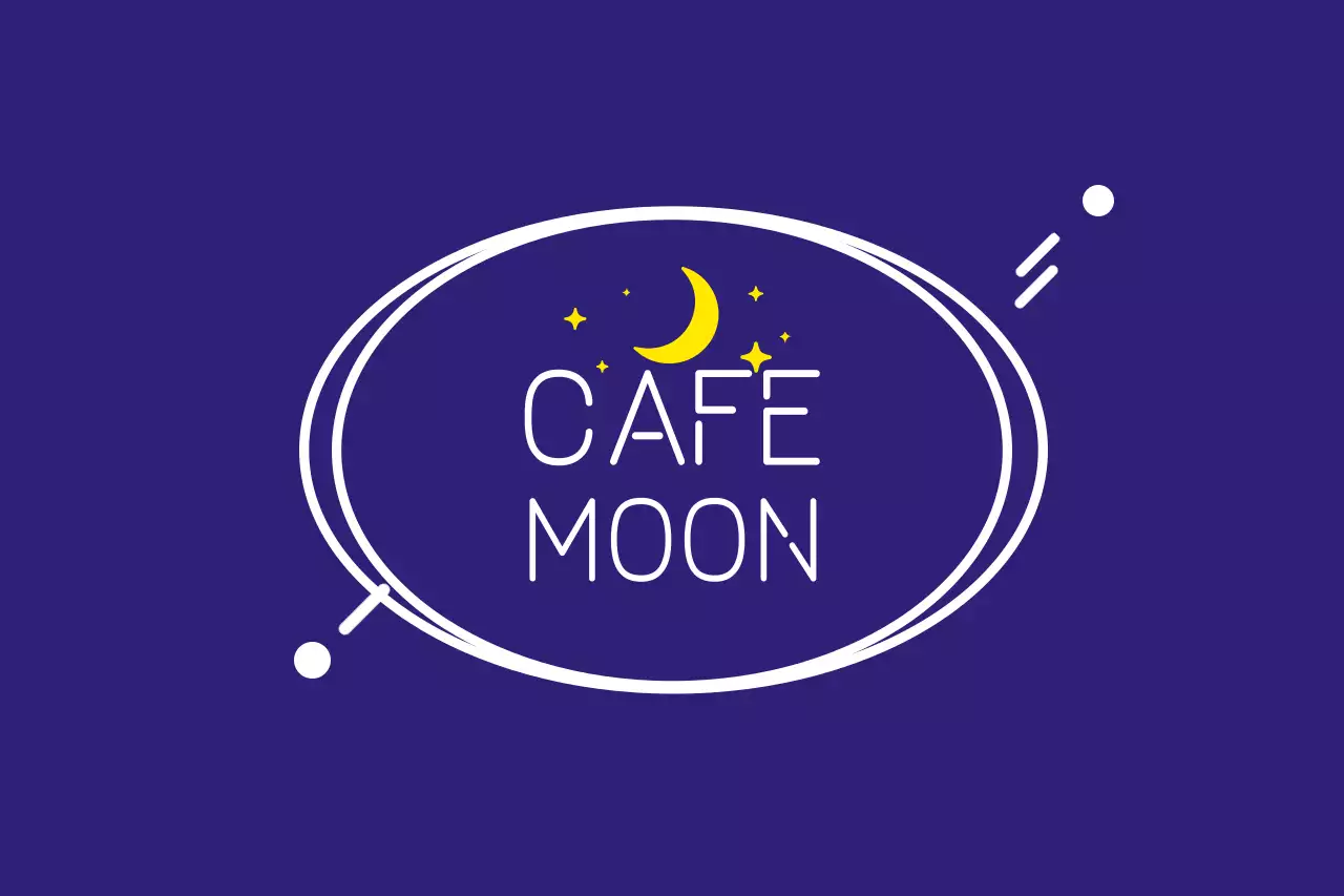 Blue Modern Cafe Logo Banner