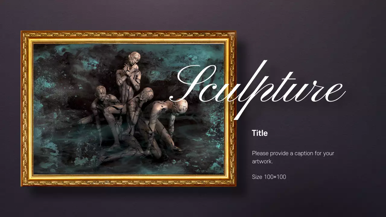 Gold Elegant Art Exhibition Presentation