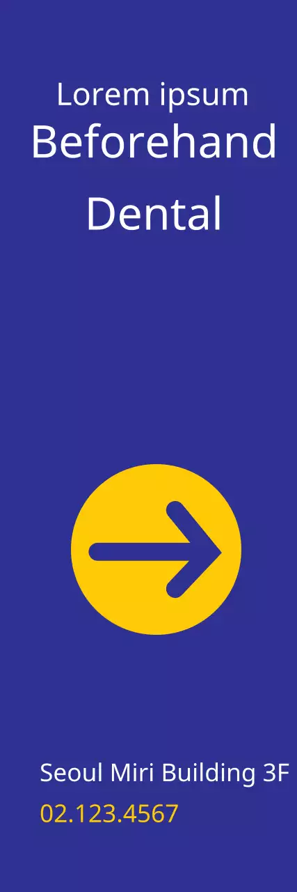 Banner de propaganda odontológica moderna azul