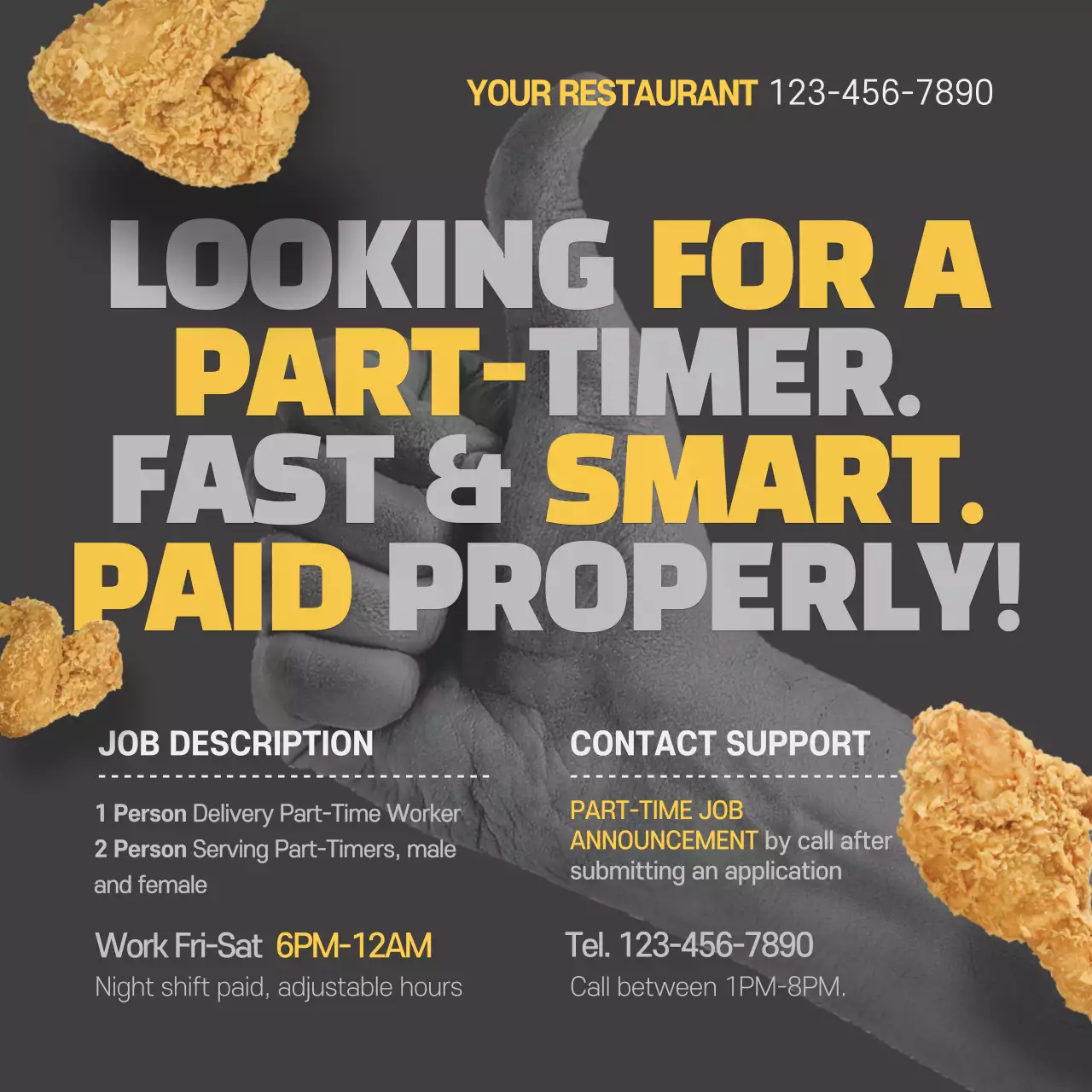 Grey Modern Job Announcement Instagram Post