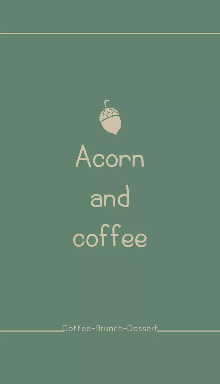 Kartu Nama Menu Kopi Minimal Hijau