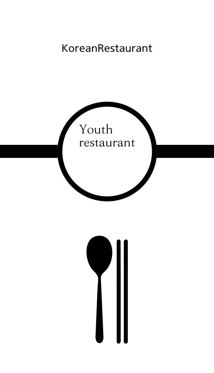 Kartu Nama Iklan Restoran Minimalis Hitam