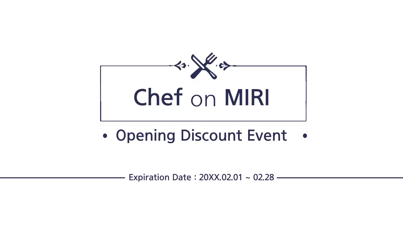 Navy Modern Restaurant Promotion Business Card