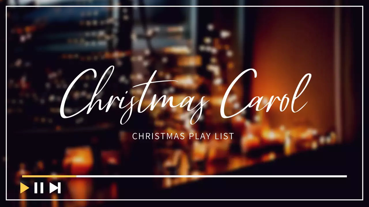 Orange Elegant Christmas Playlist YouTube Thumbnail