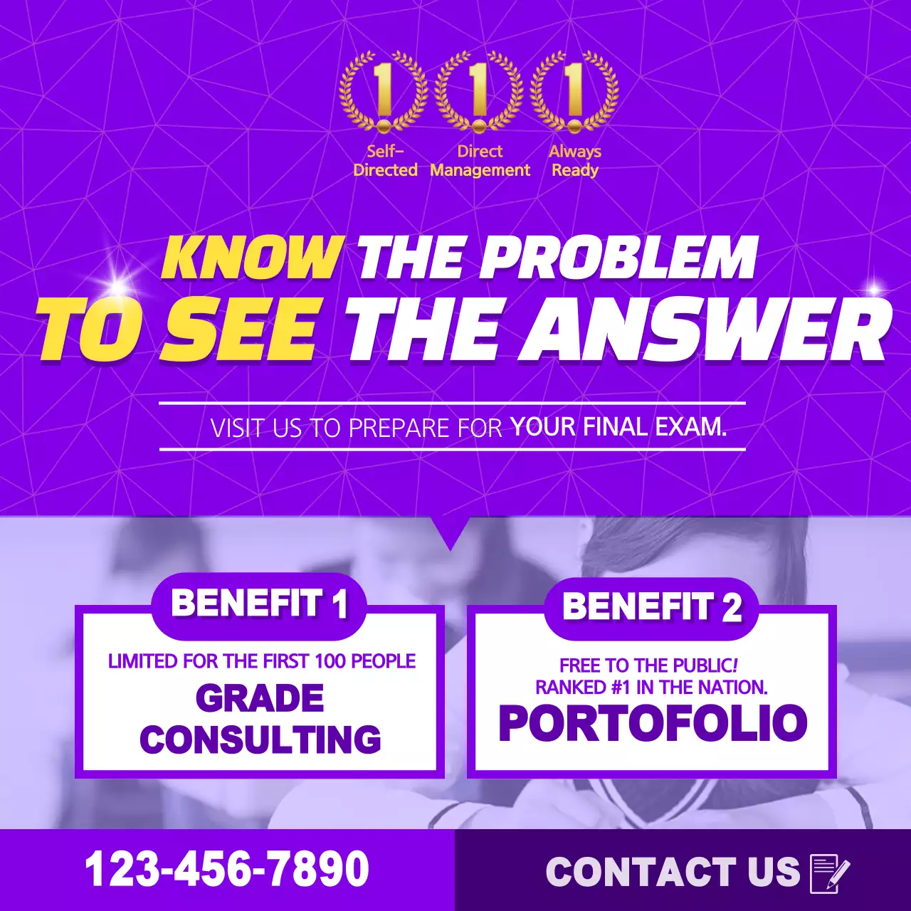 Purple Modern Exam Promotion Instagram Post