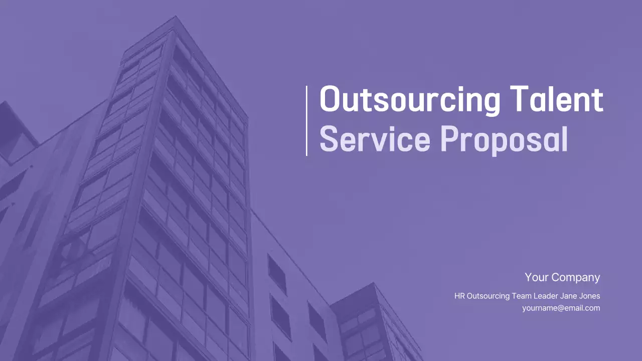 Purple Modern Talent Proposal Presentation