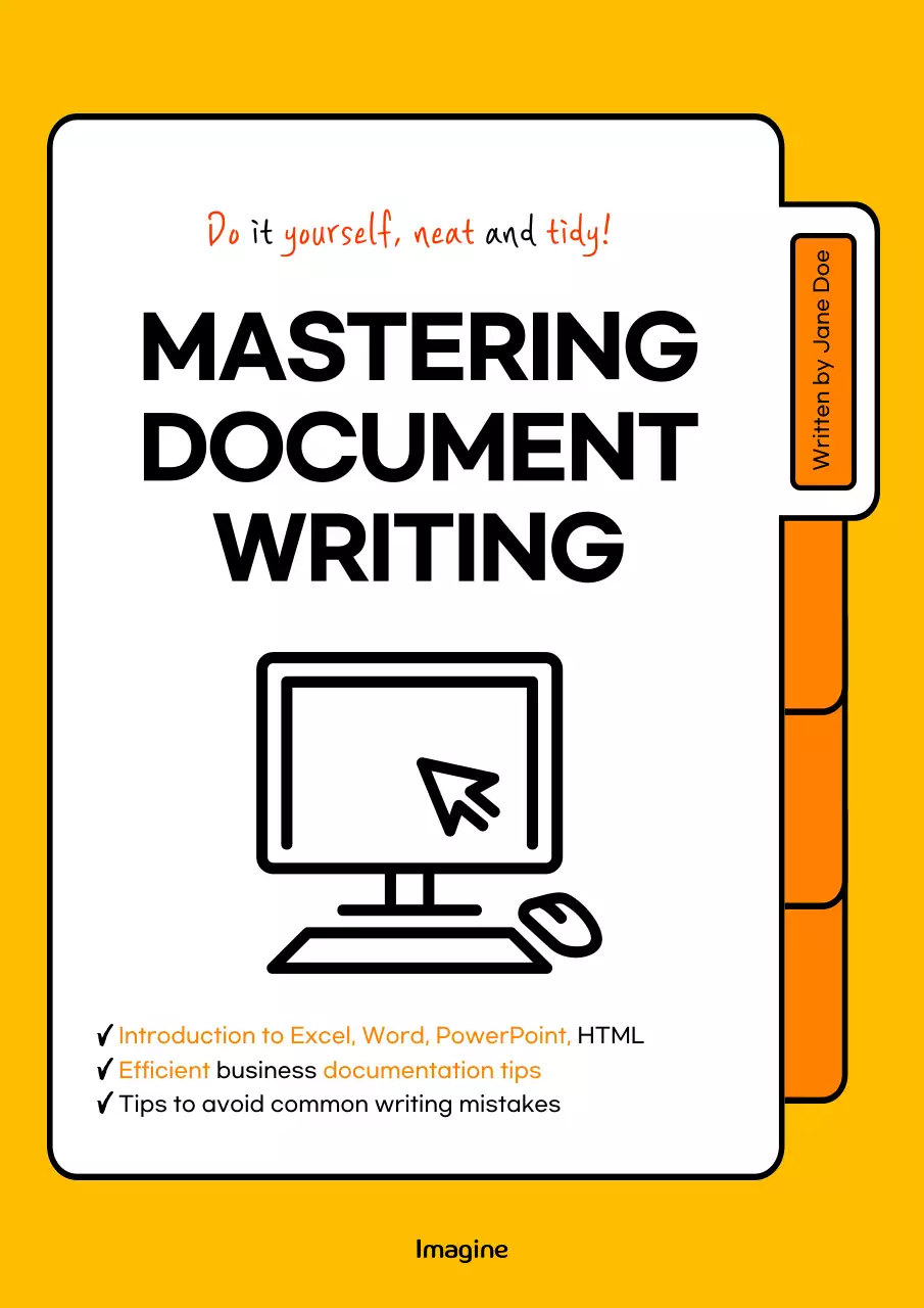 Yellow Modern Document Guide Book Cover