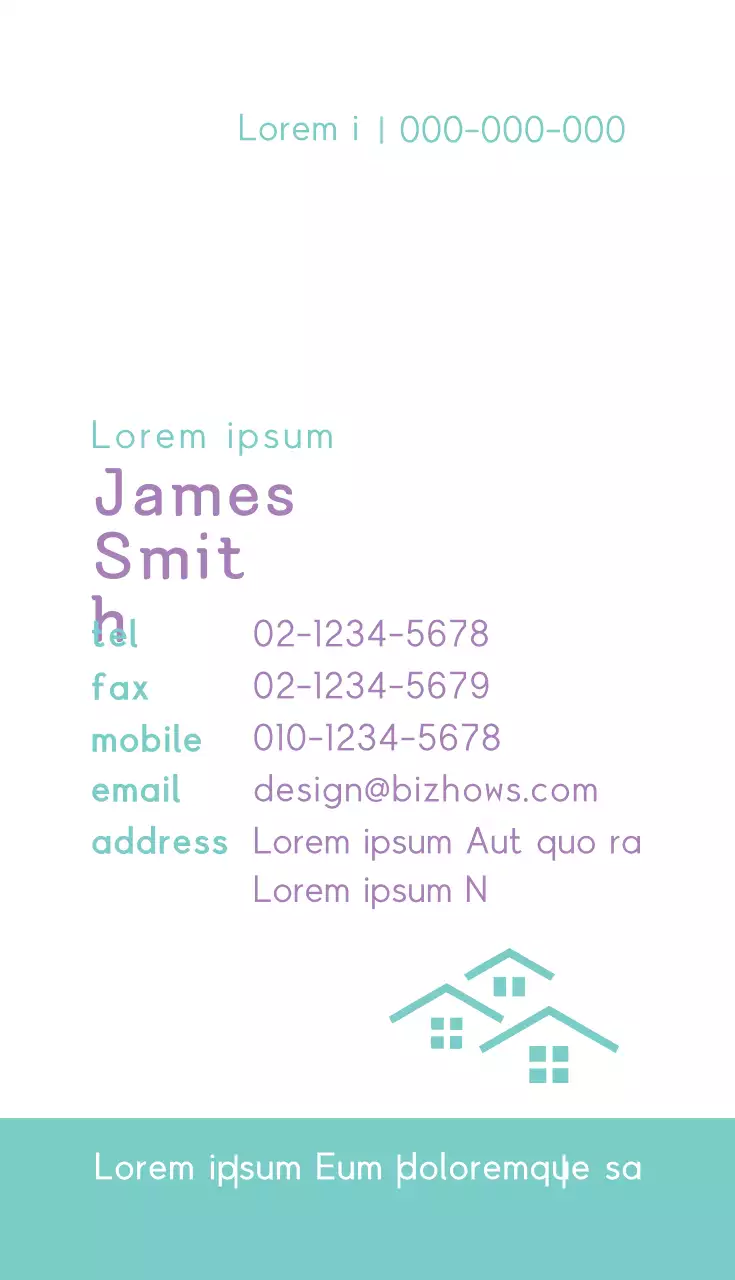 Kartu Nama Real Estat Mint Clean