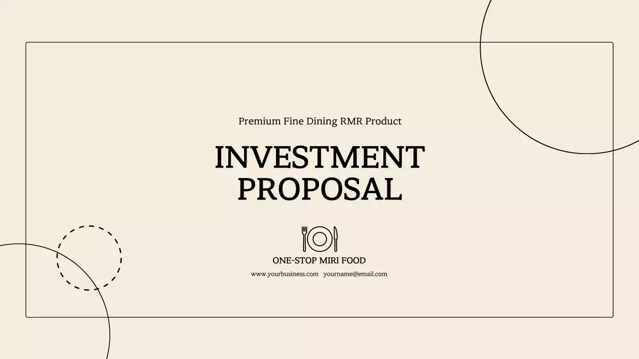 Beige Minimal Investment Proposal Document Presentation