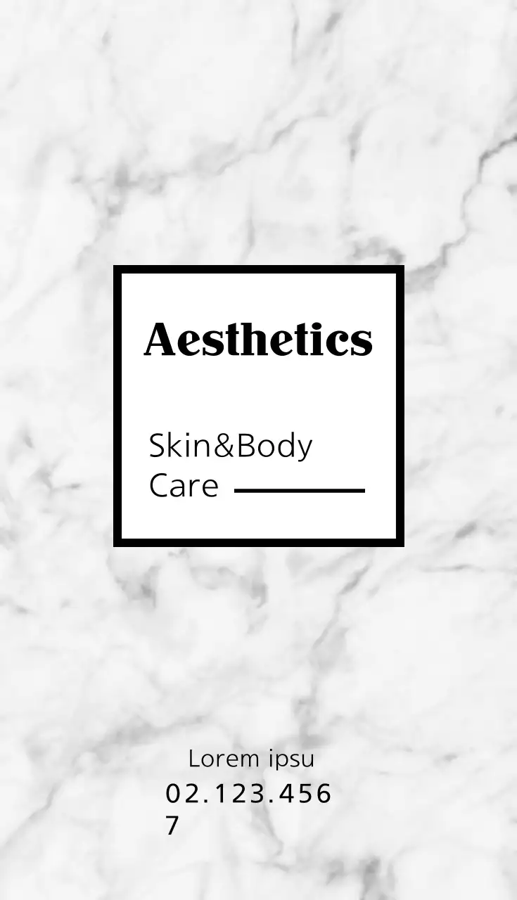 White Minimal Skin Care Advertisement Business Card