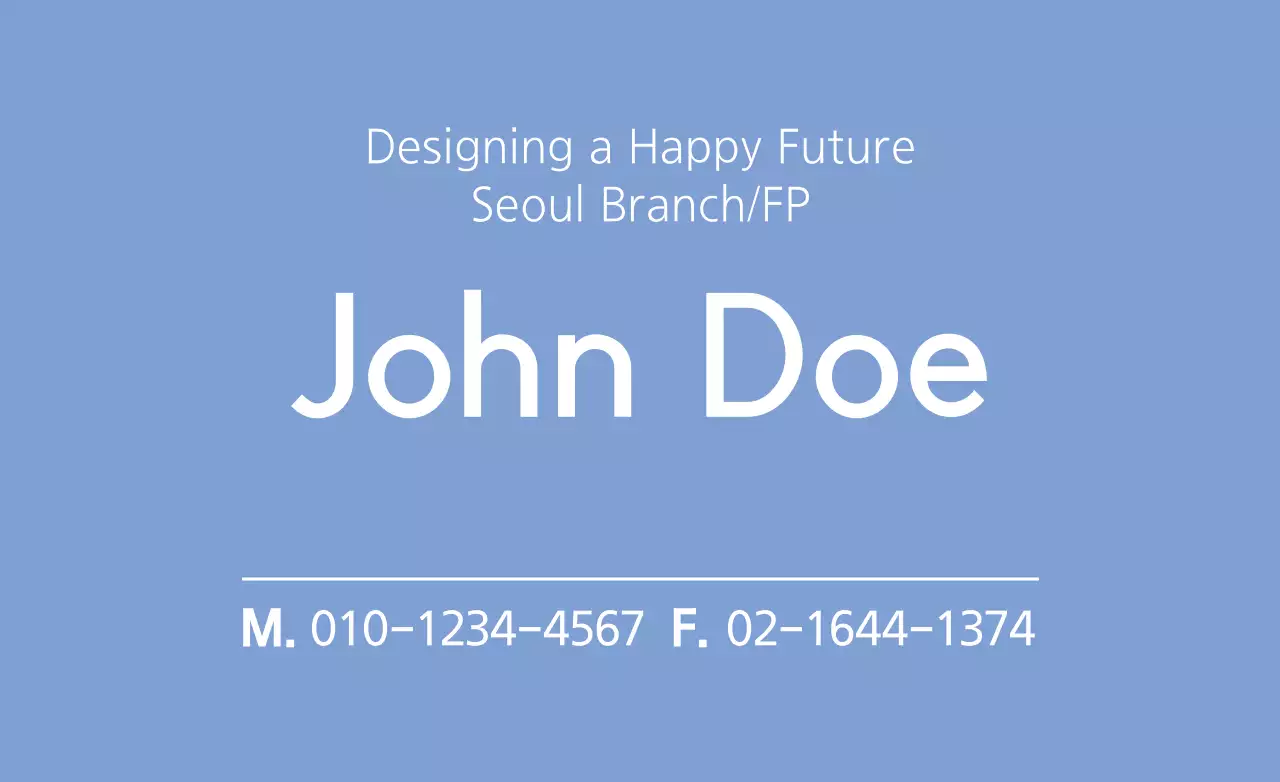 Banner de cartão de visita minimalista azul