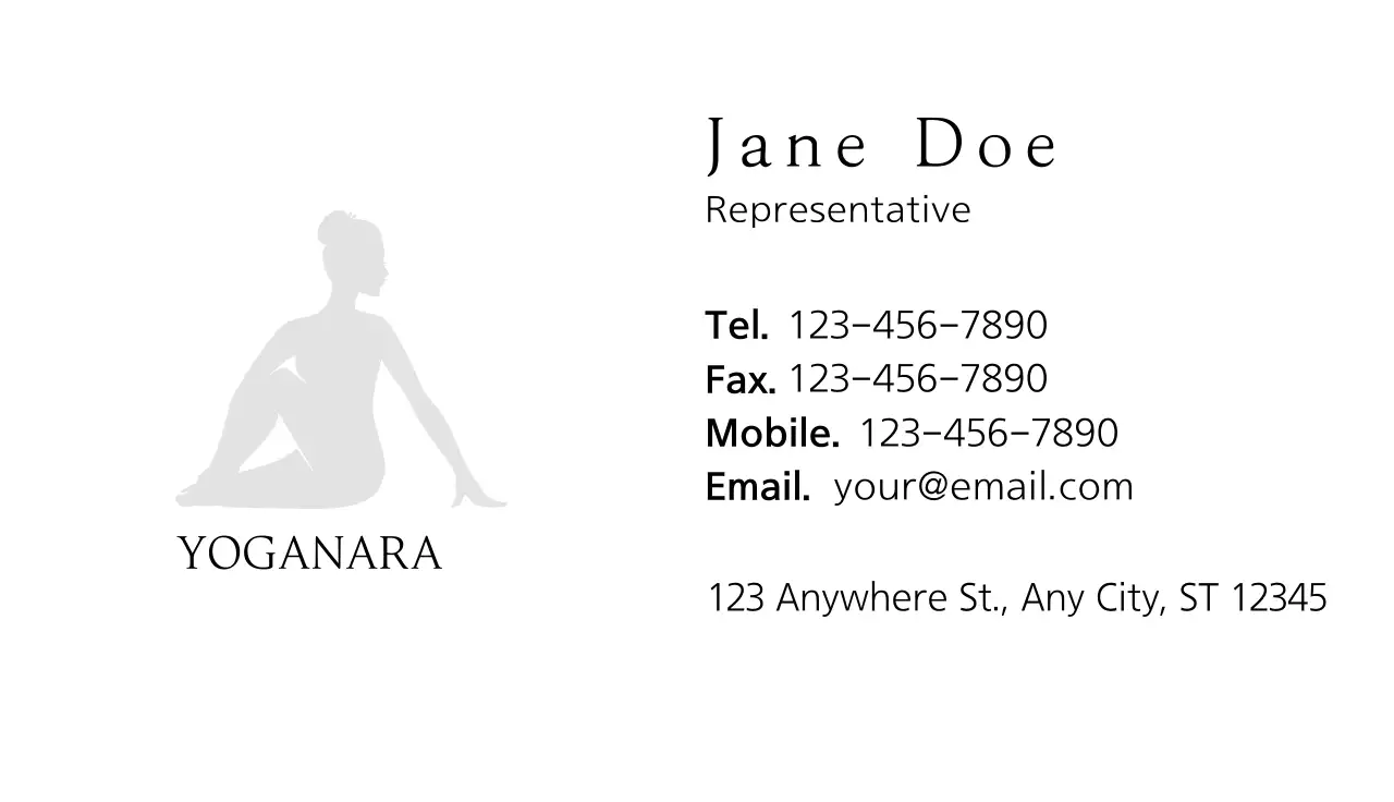 Purple Minimal Yoga Business Card