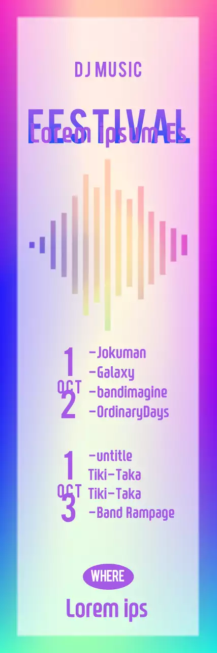 Banner de propaganda do festival Rainbow Trendy