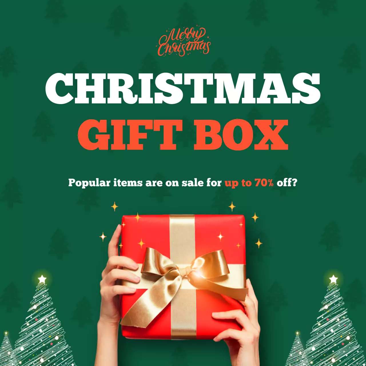 Red Festive Gift Promotion Social Media Post