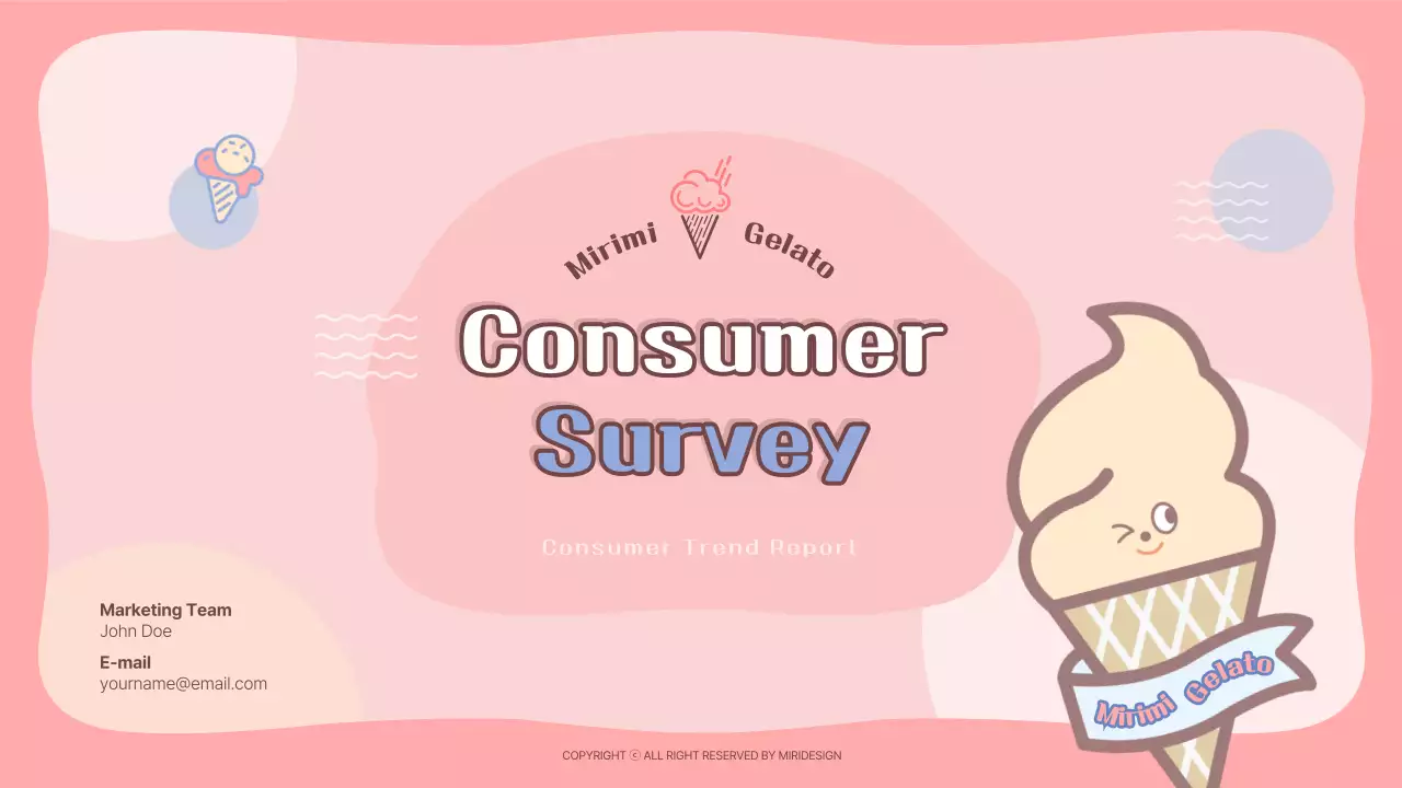 Pink Trendy Consumer Report Presentation