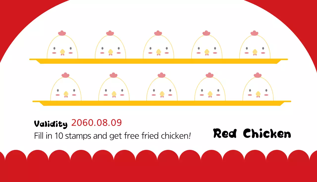 Yellow Simple Chicken Promotion Business Card