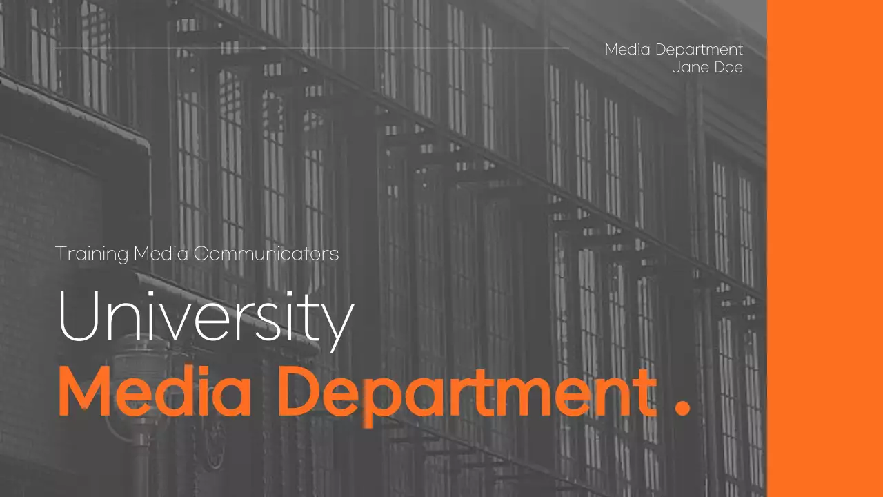 Orange Modern University Guide Presentation