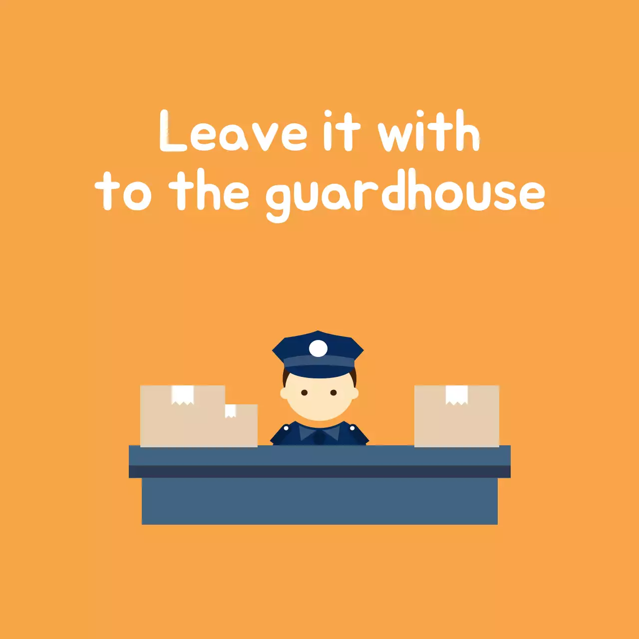 Orange Simple Security Notice Banner