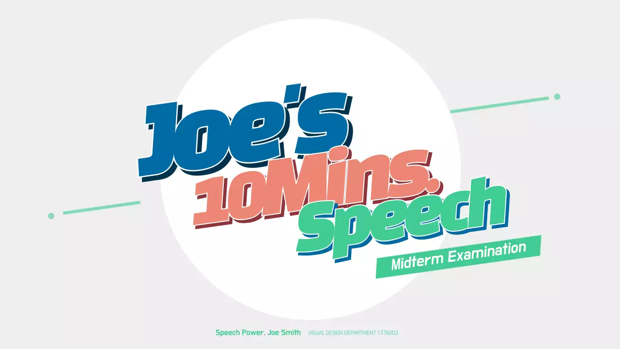 Colorful Modern Speech Presentation