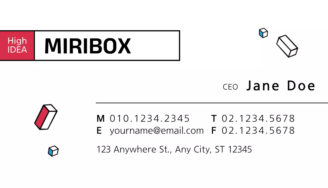 White Minimal Business Card