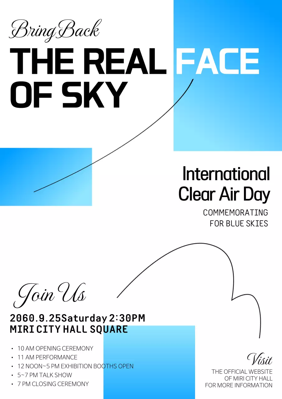 Blue Modern Environment Announcement Poster