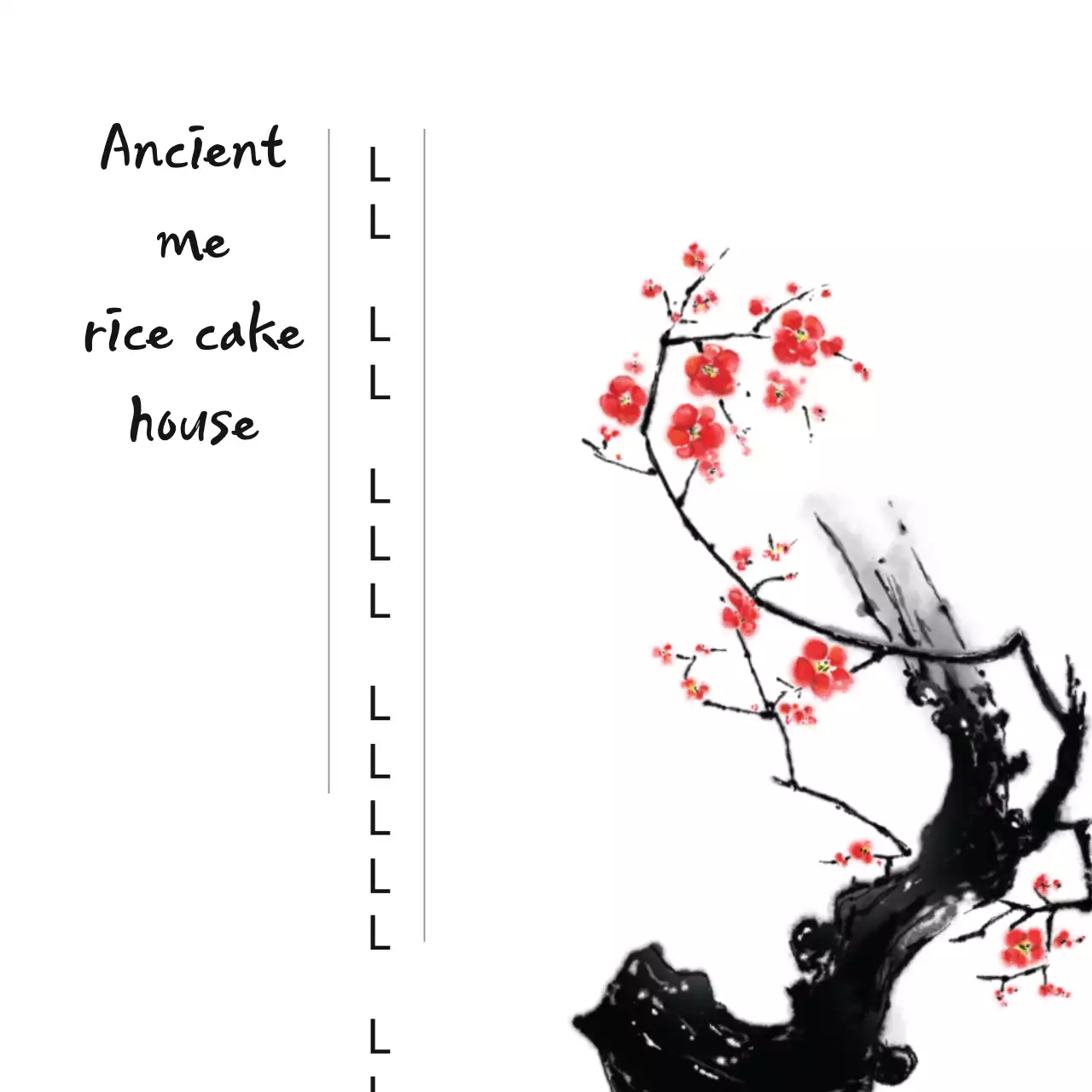 Biểu ngữ mời bánh gạo truyền thống màu đỏ