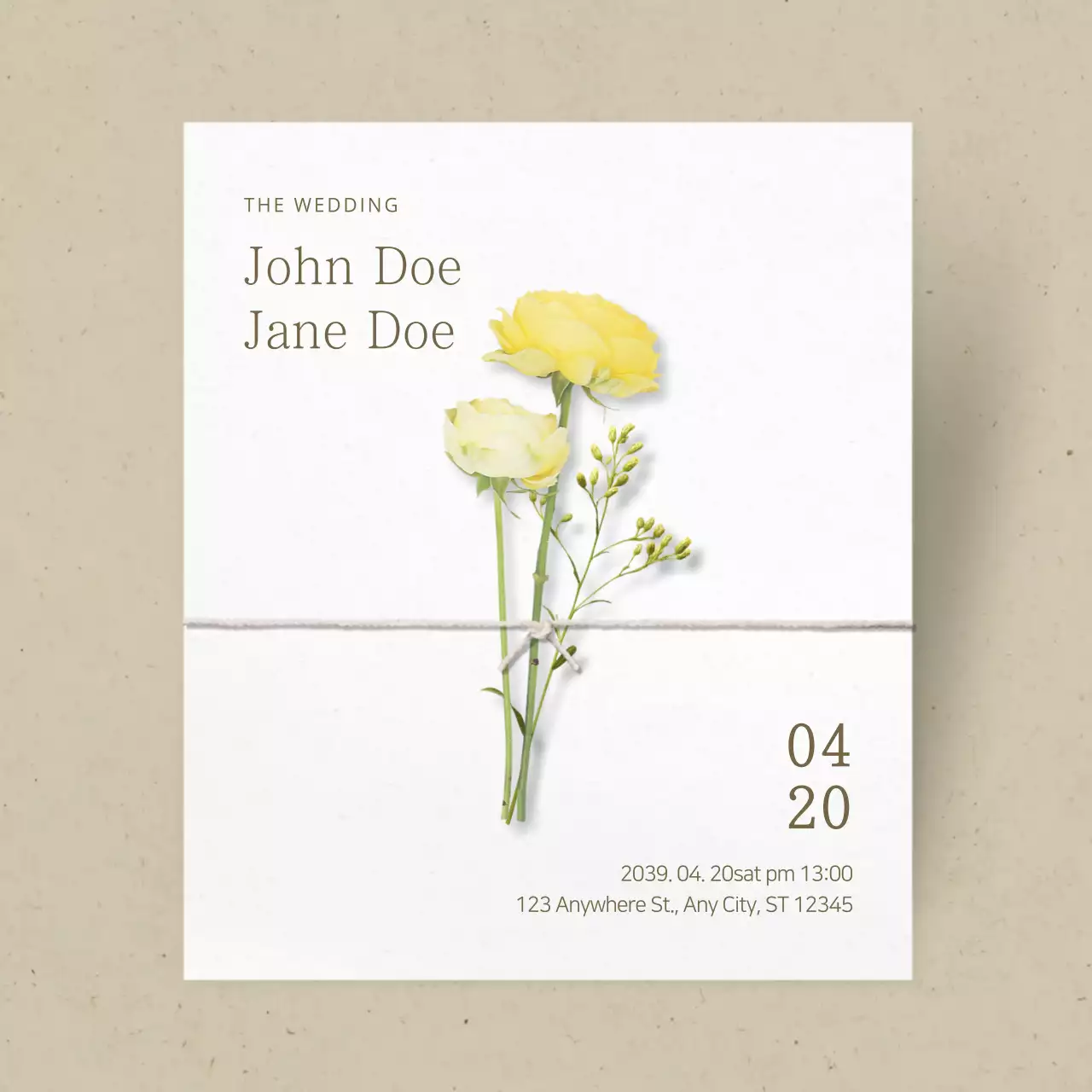 White Minimalist Wedding Invitation Instagram Post