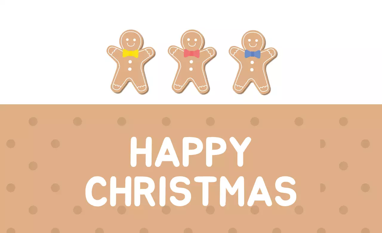 Banner de cartão de felicitações de Natal simples bege