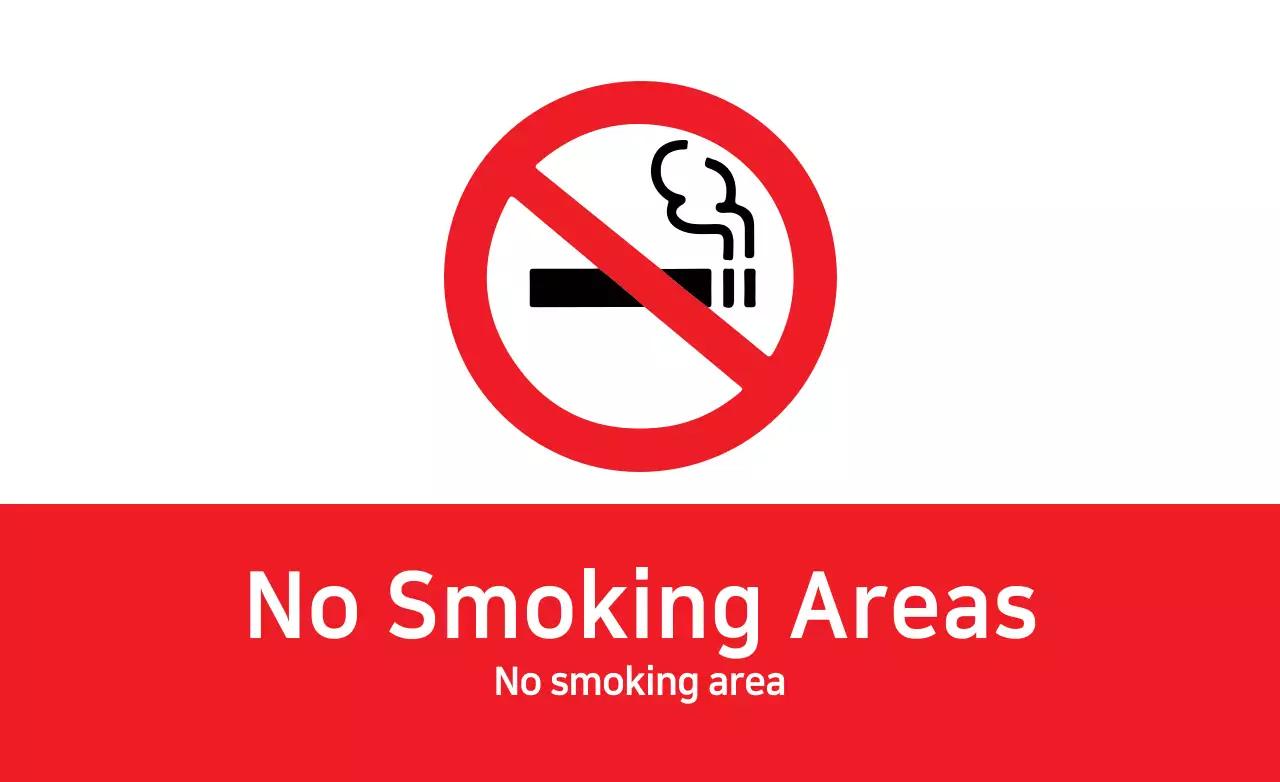 Red Simple Smoking Notice Banner