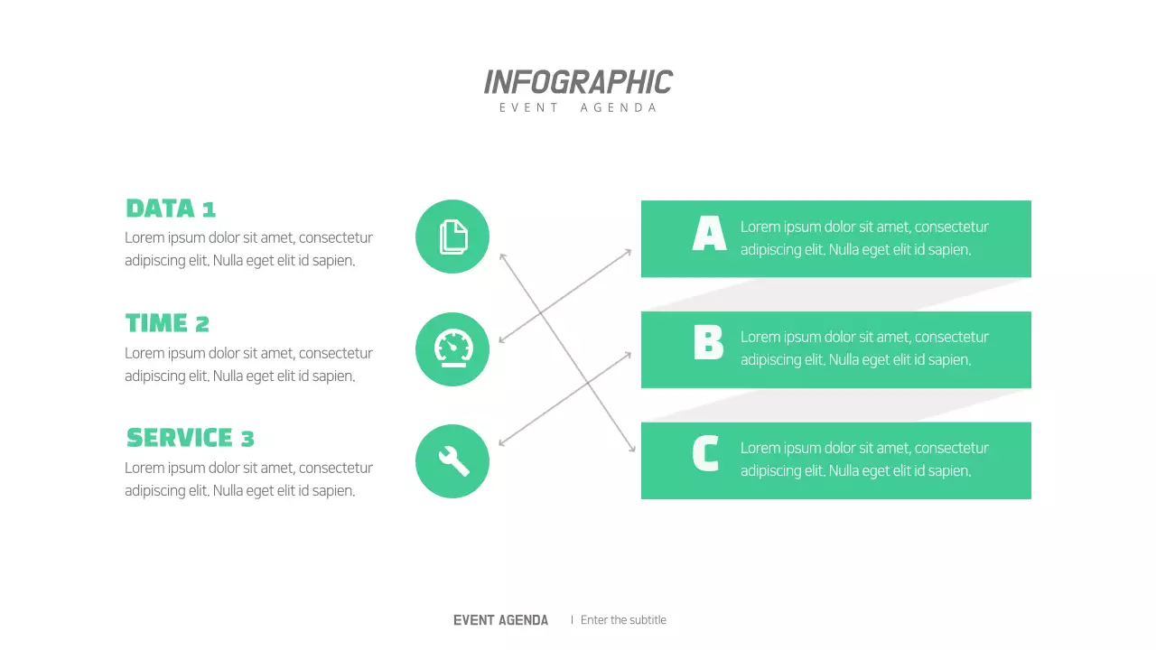 Green Modern Event Agenda Infographic